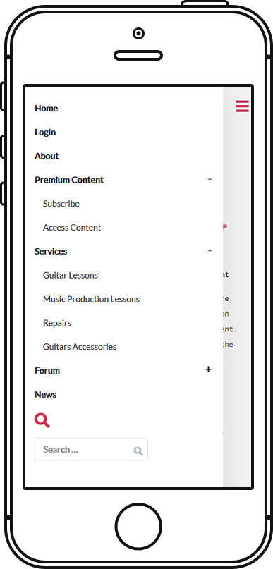 mobile menu